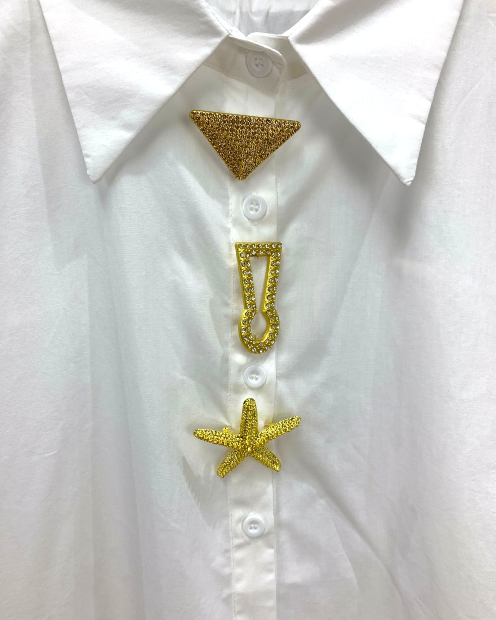 Minimal Embellished Shirt - Zilvina
