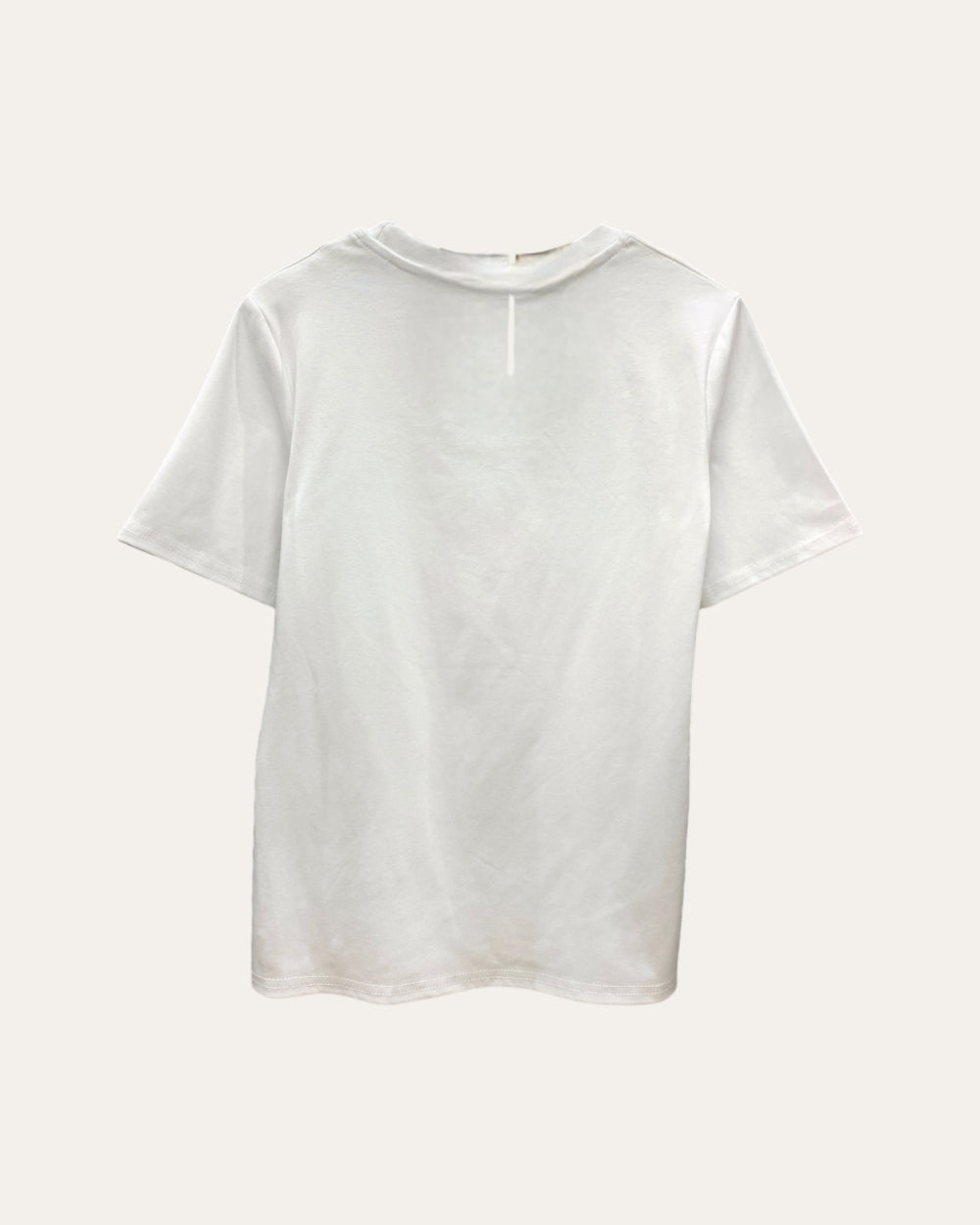 Minimal Tee with Abstract Pendant Detail - Zilvina