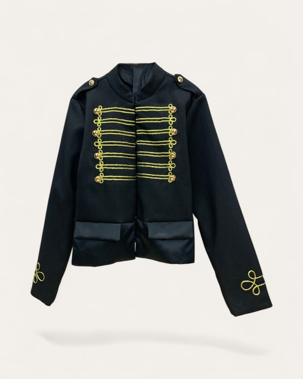 Napolean Regal Trim Cropped Jacket - Zilvina