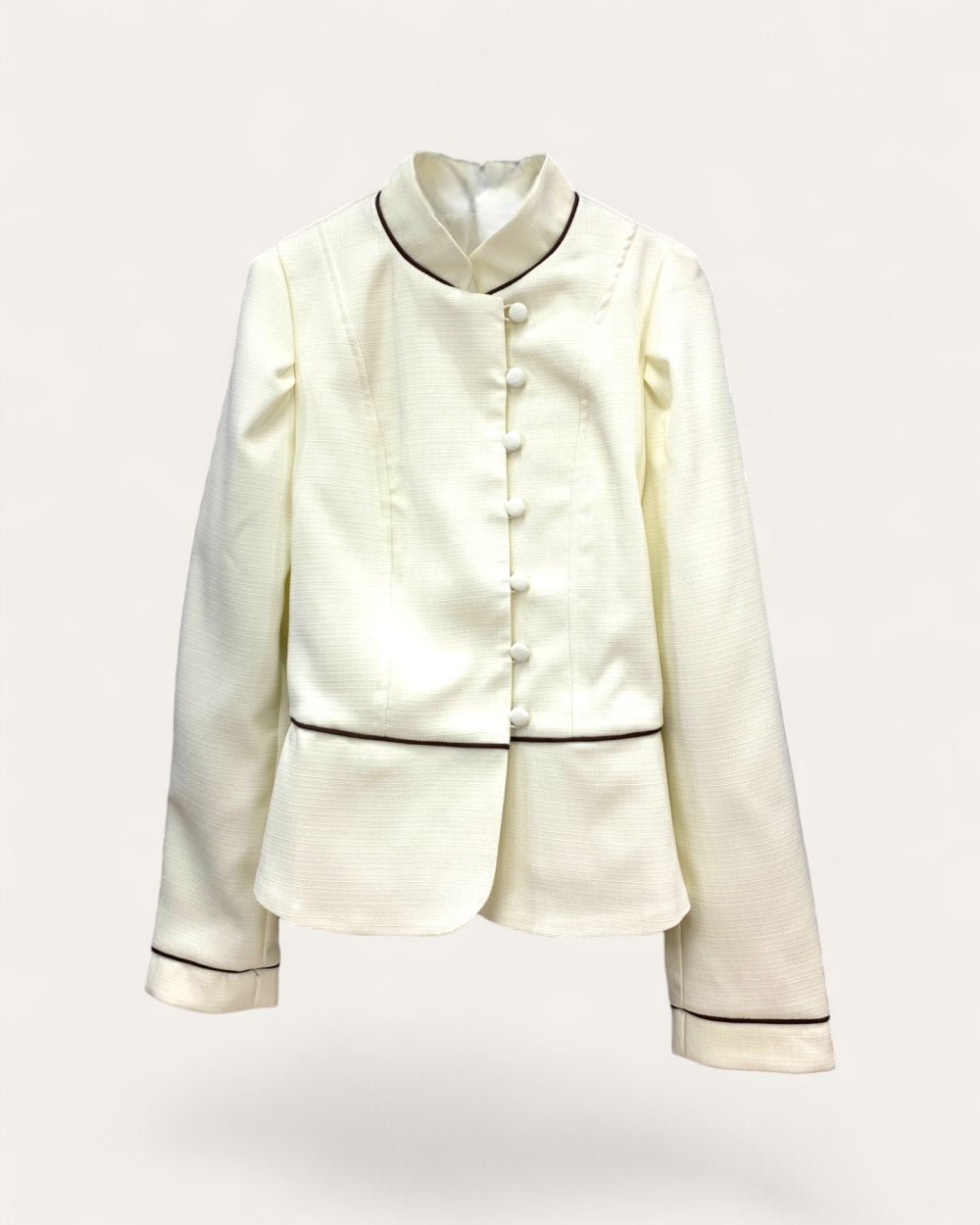 Napoleon Tailored Mandarin Collar Blazer - Zilvina