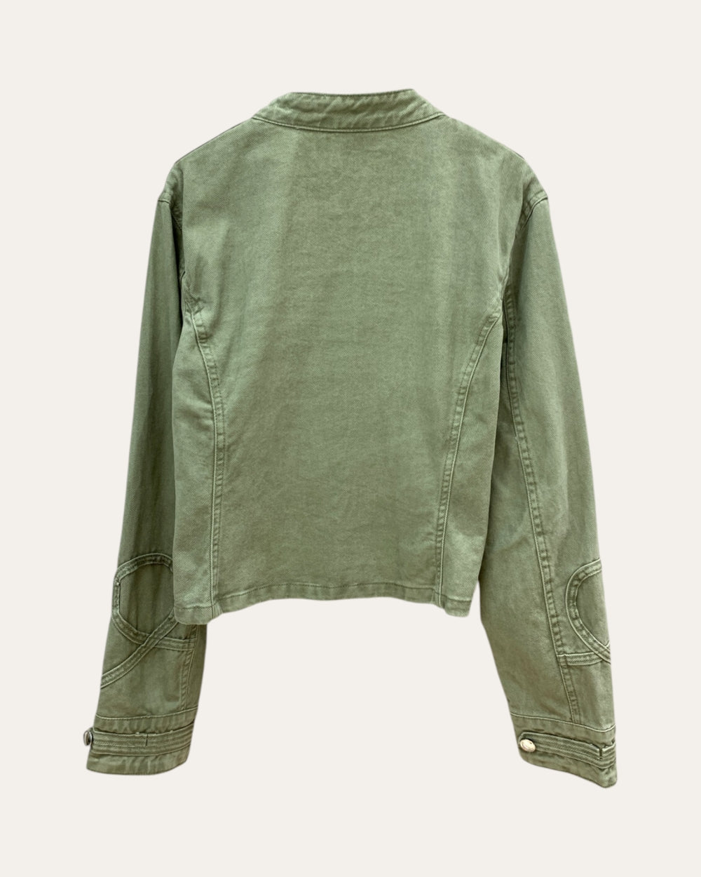 Olive Regency Cropped Utility Jacket - Zilvina