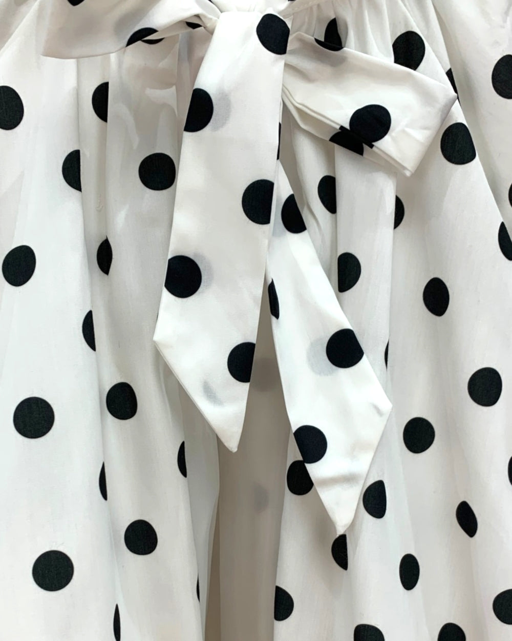 Open-Back Polka Dot Bow Blouse - Zilvina