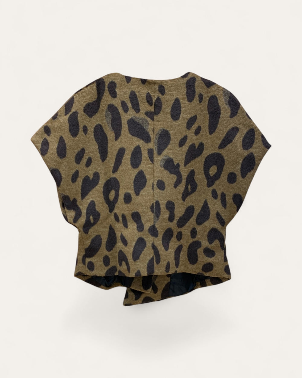 Oversized Leopard Cap Sleeve Vest - Zilvina