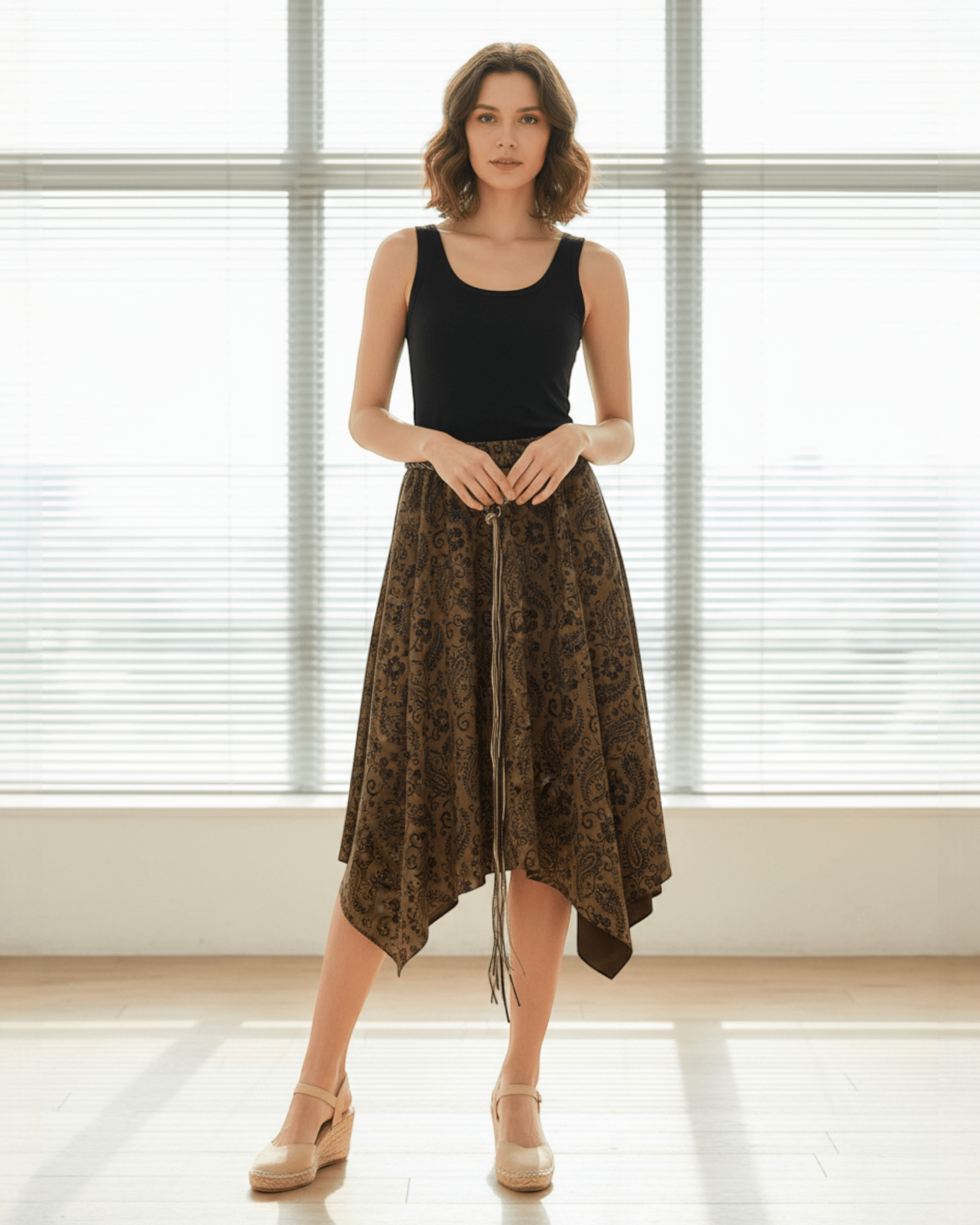 Paisley Boho Handkerchief Skirt - Zilvina