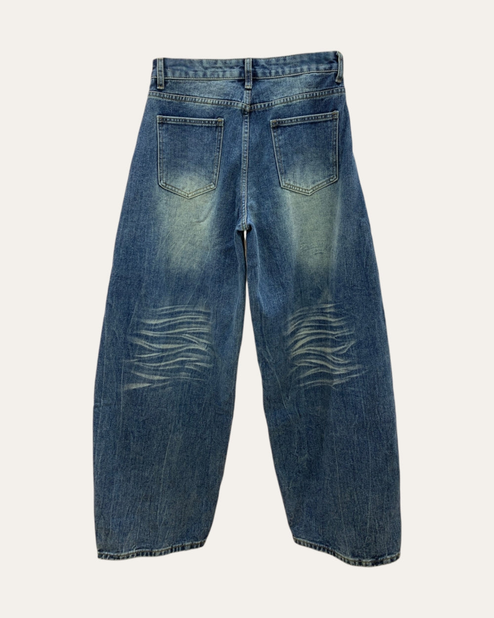 Paneled Barrel Leg Jeans - Zilvina