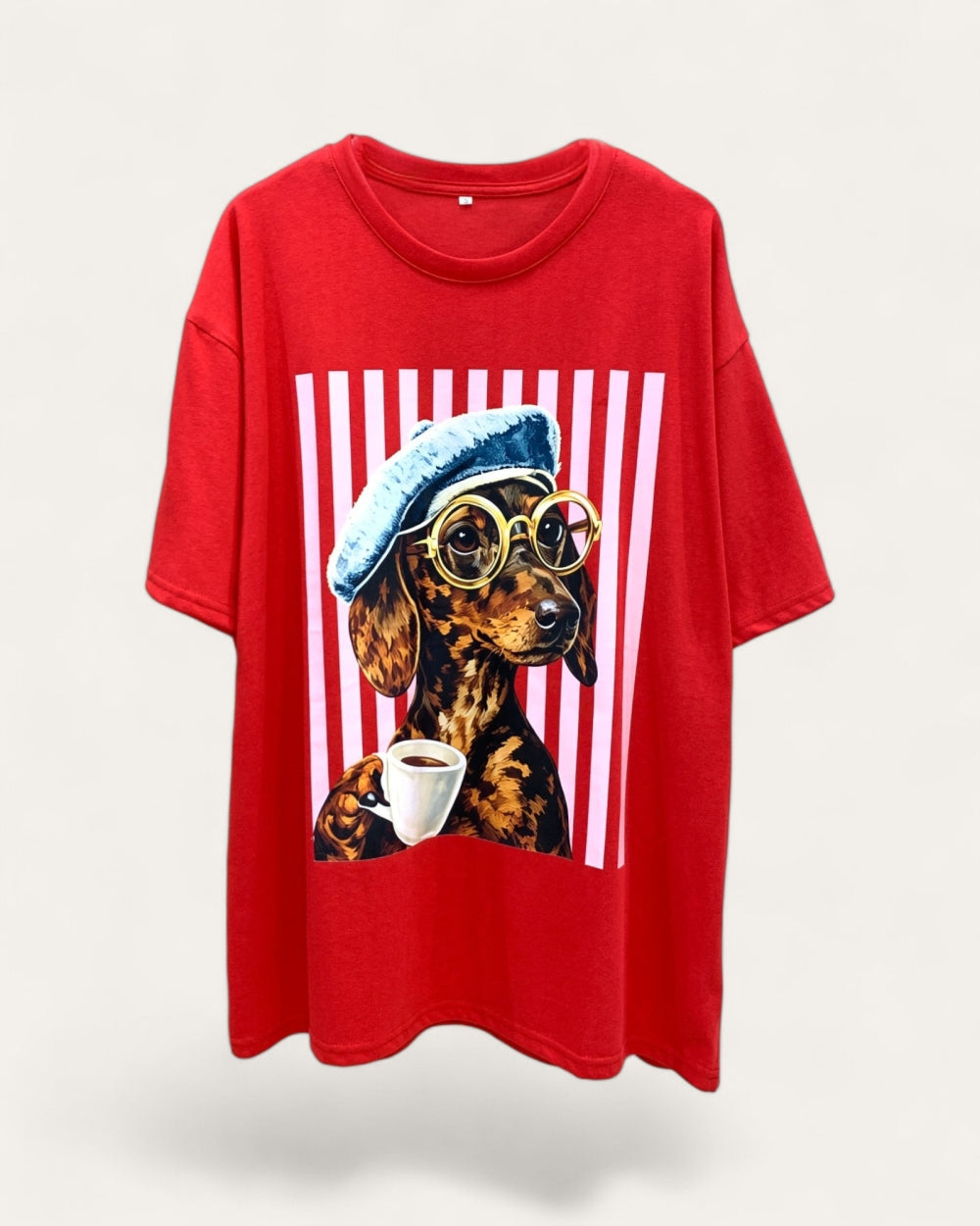 Parisian Coffee Dachshund Graphic Tee - Zilvina