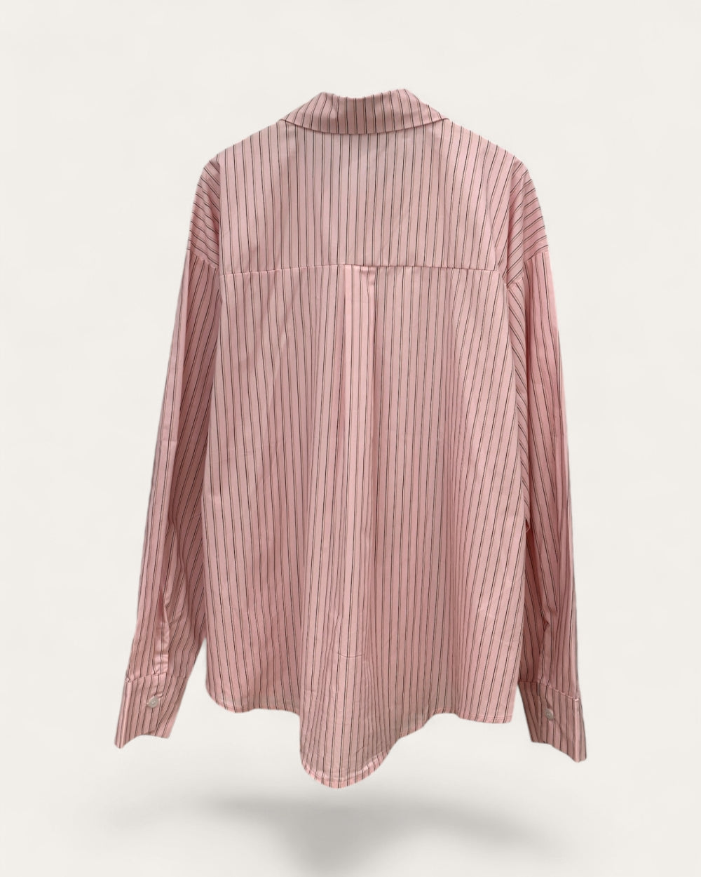 Pinstripe Shirt with Statement Brooch - Zilvina