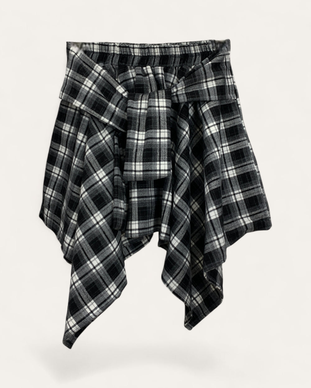 Plaid Layered Mini Skort - Zilvina