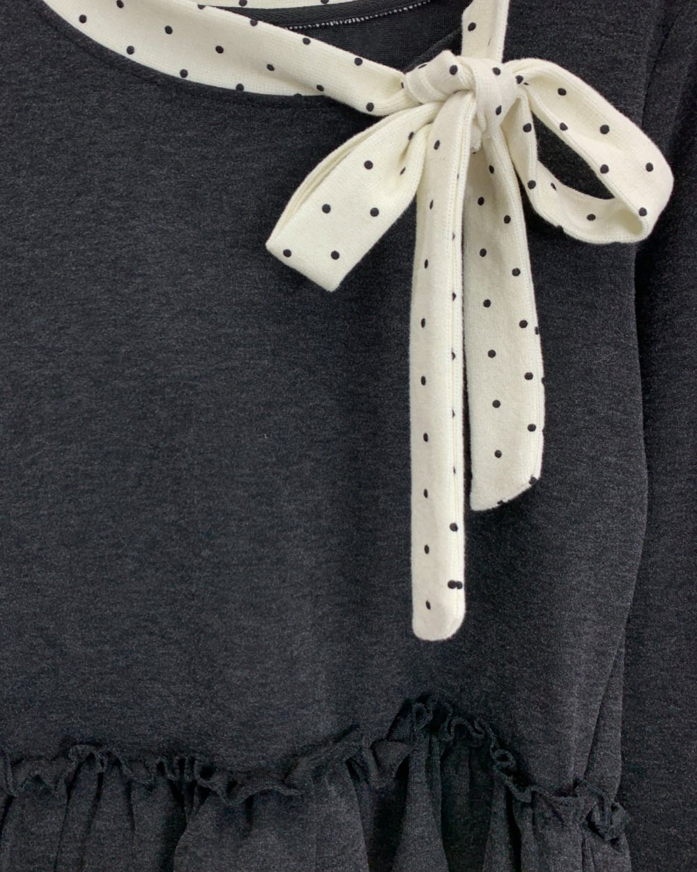 Polka Dot Bow Layered Top - Zilvina