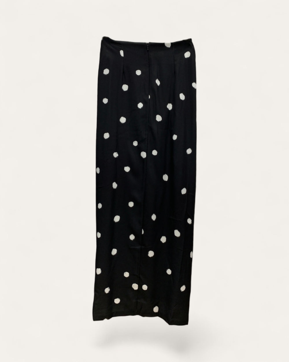Polka Dot Draped Sarong Maxi Skirt - Zilvina