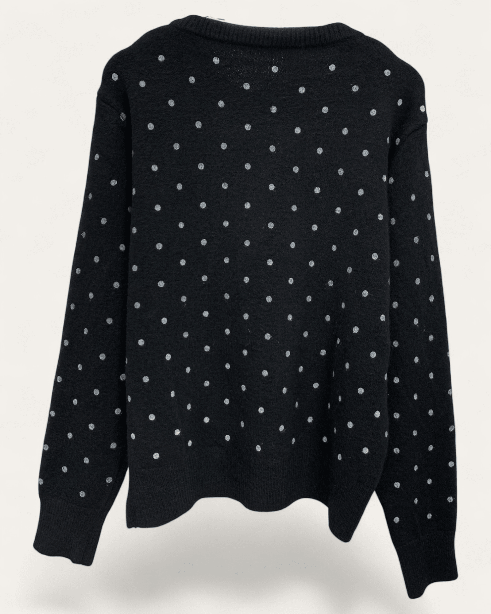 Polka Dot Knit Cardigan - Zilvina