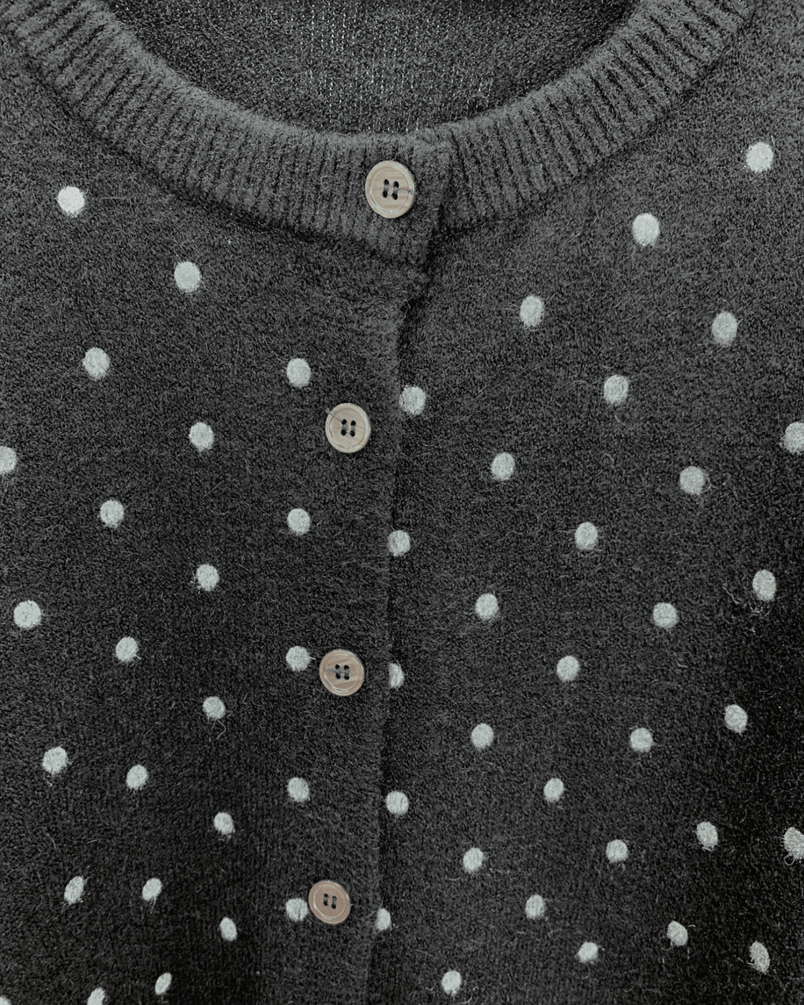 Polka Dot Knit Cardigan - Zilvina