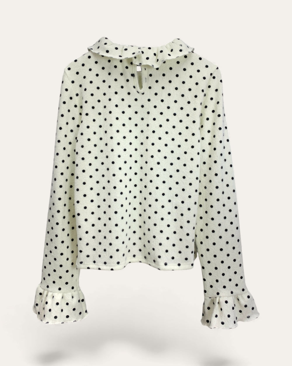 Polka Dot Ruffle Blouse - Zilvina