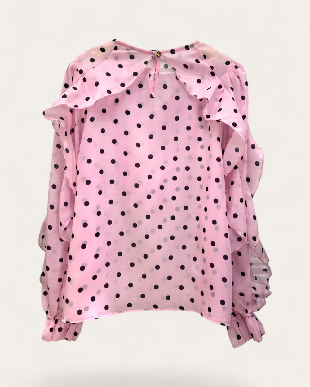 Polka Dot Ruffle Blouse - Zilvina