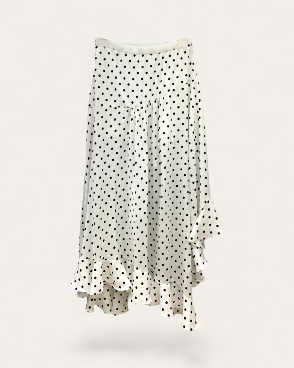 Polka Dot Ruffle High - Low Skirt - Zilvina