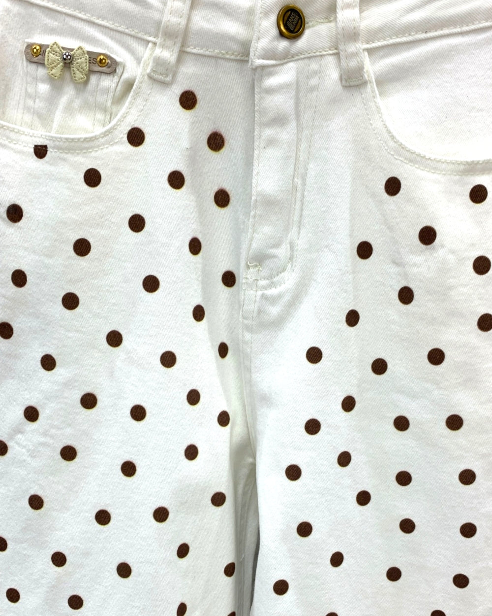 Polka Dot Straight - Leg Pants - Zilvina