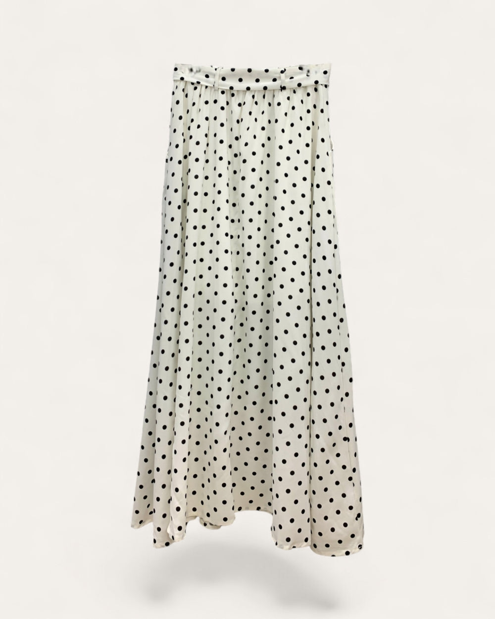 Polka Dot Tie - Waist Maxi Skirt - Zilvina