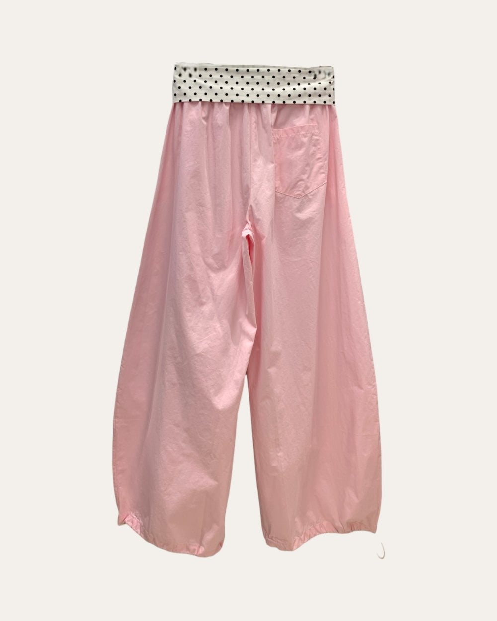 Polka Dot Tie - Waist Wide Pants - Zilvina