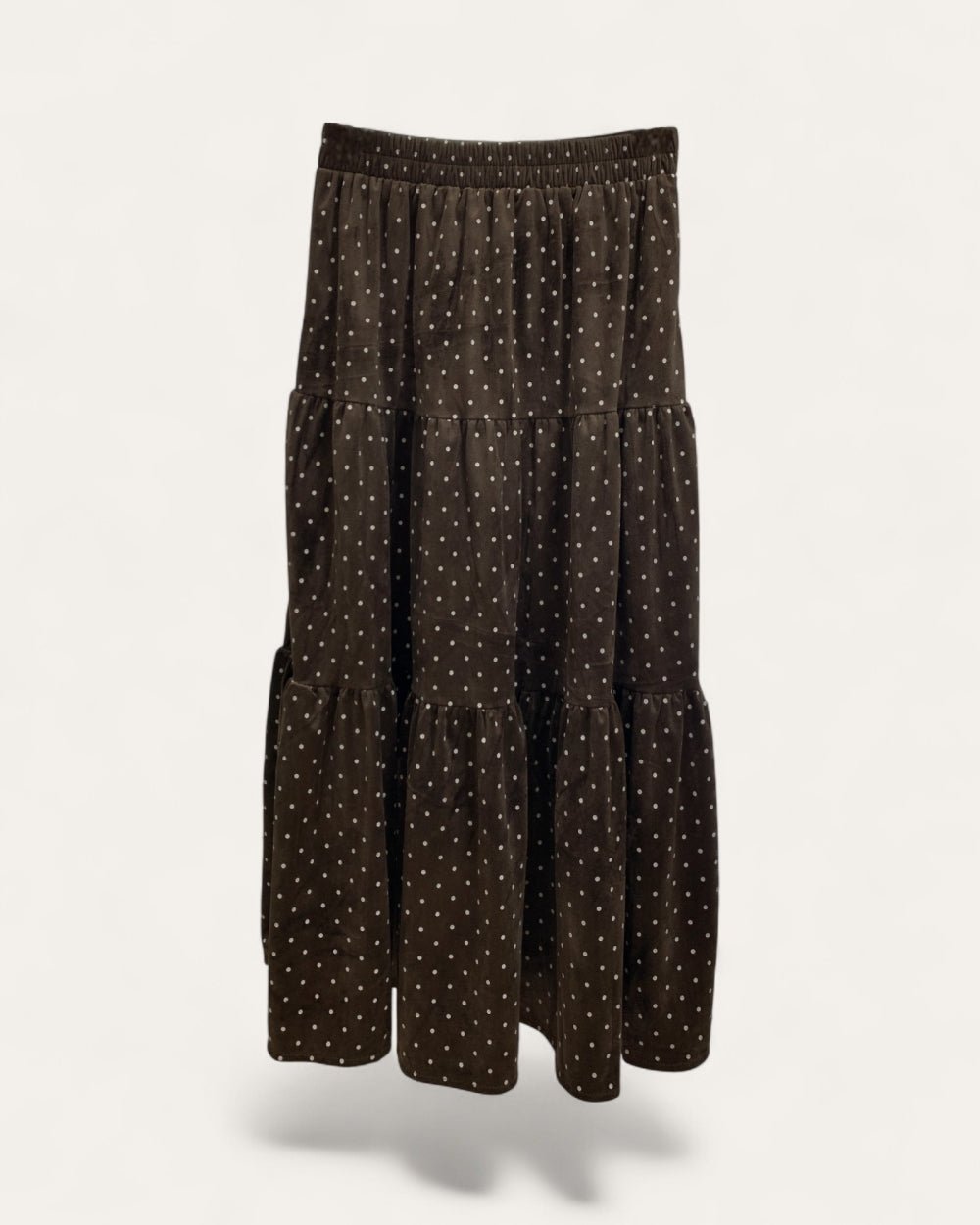 Polka Dot Tiered Maxi Skirt - Zilvina
