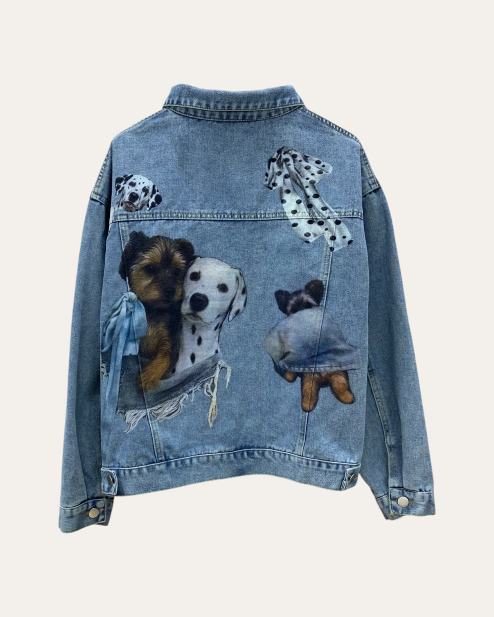Puppy Graphic Denim Jacket - Zilvina