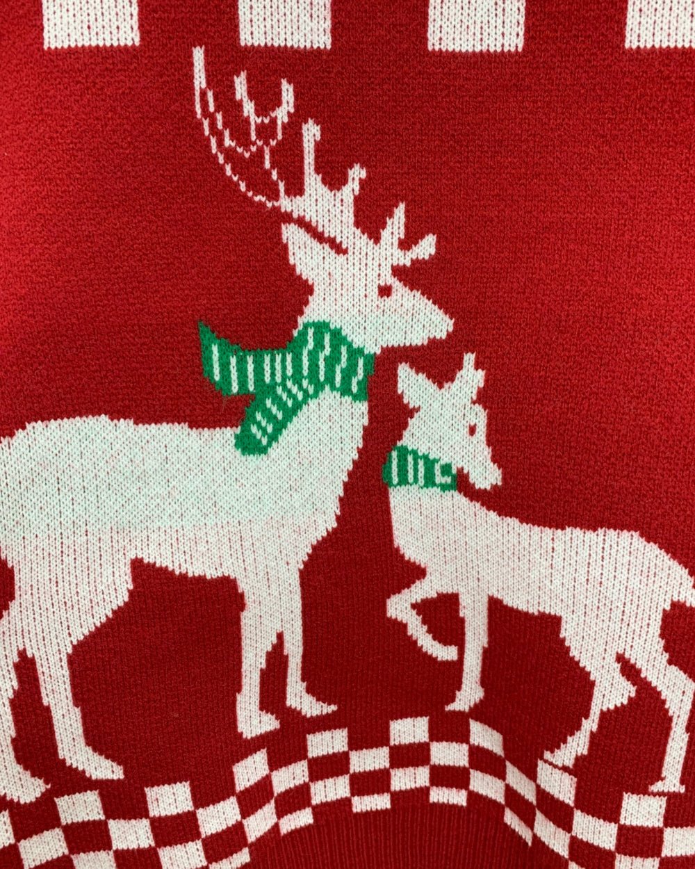 Reindeer Checker Knit Sweater - Zilvina