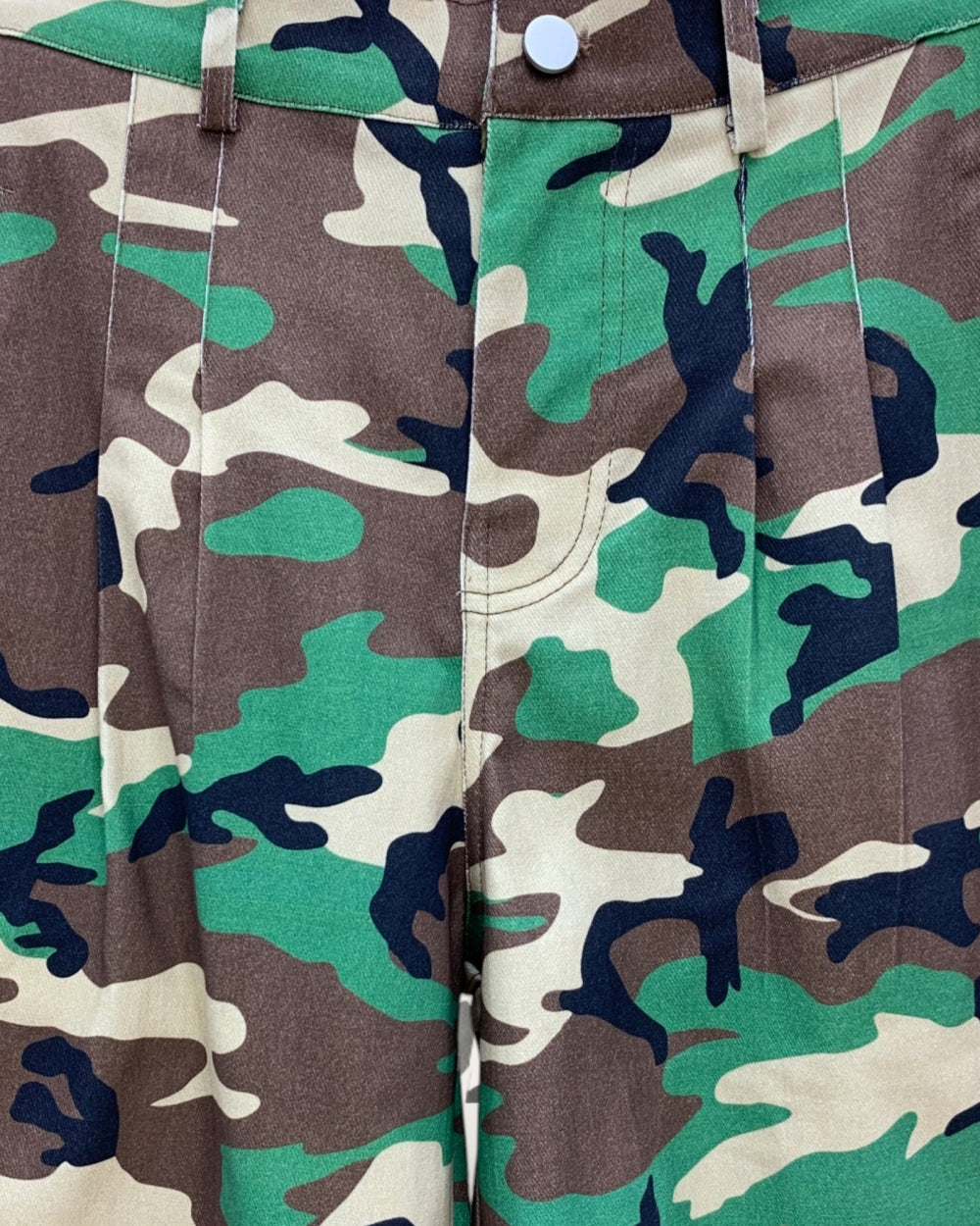 Retro Camo Pleated Culottes - Zilvina