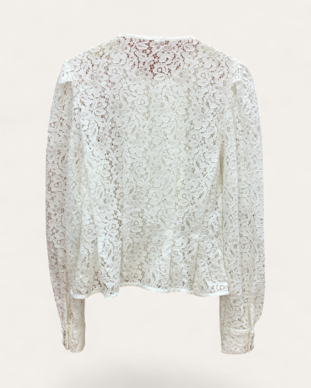 Romantic Lace Peplum Blouse - Zilvina