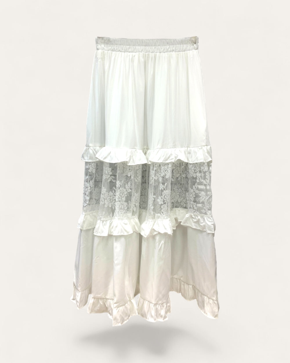 Romantic Lace Tiered Maxi Skirt - Zilvina