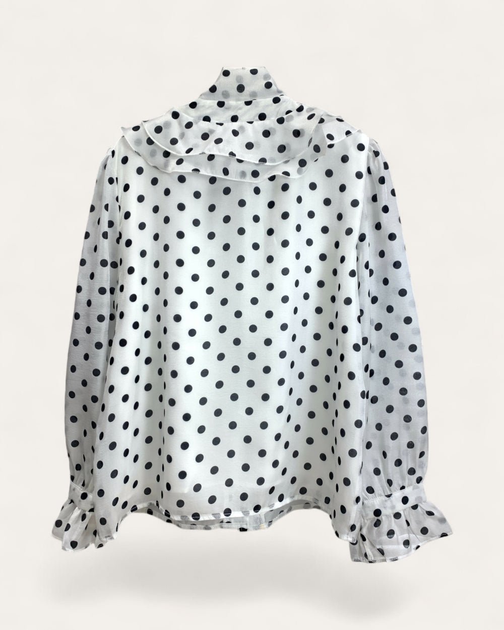 Ruffled Polka Dot Blouse - Zilvina