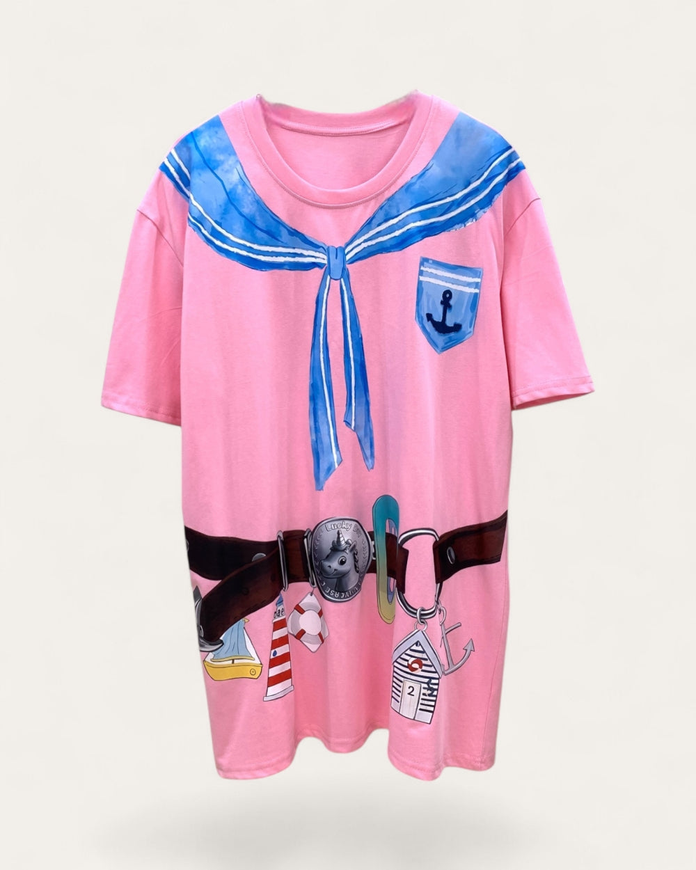 Sailor Graphic Oversized Tee - Zilvina