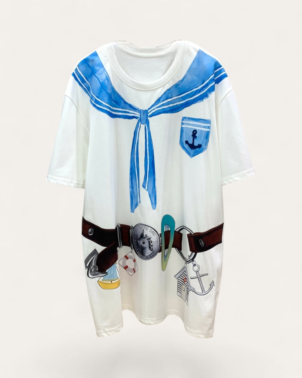 Sailor Graphic Oversized Tee - Zilvina