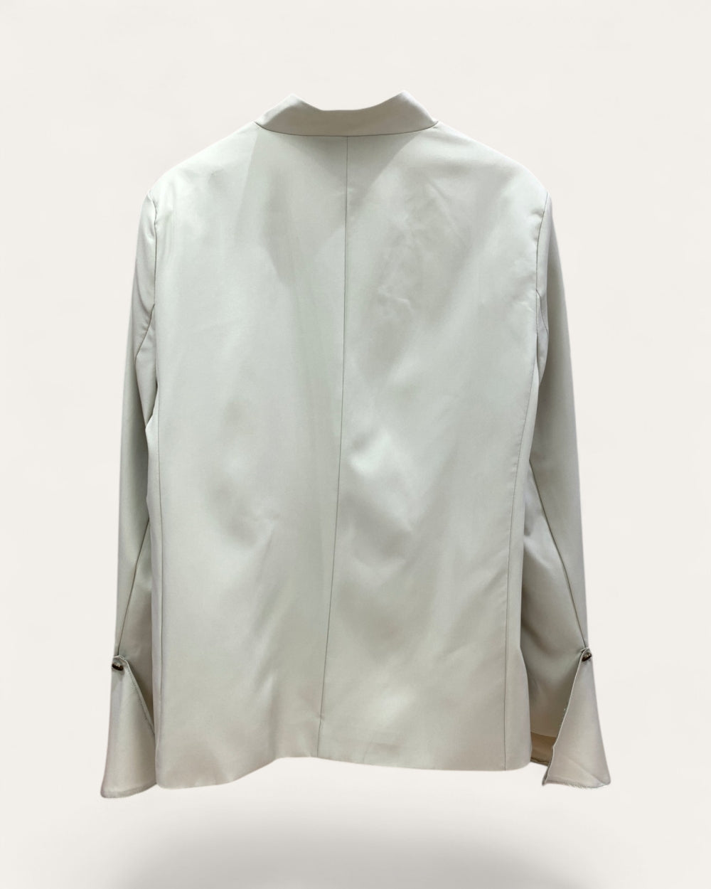 Sandstone Asymmetric Mandarin Collar Jacket - Zilvina