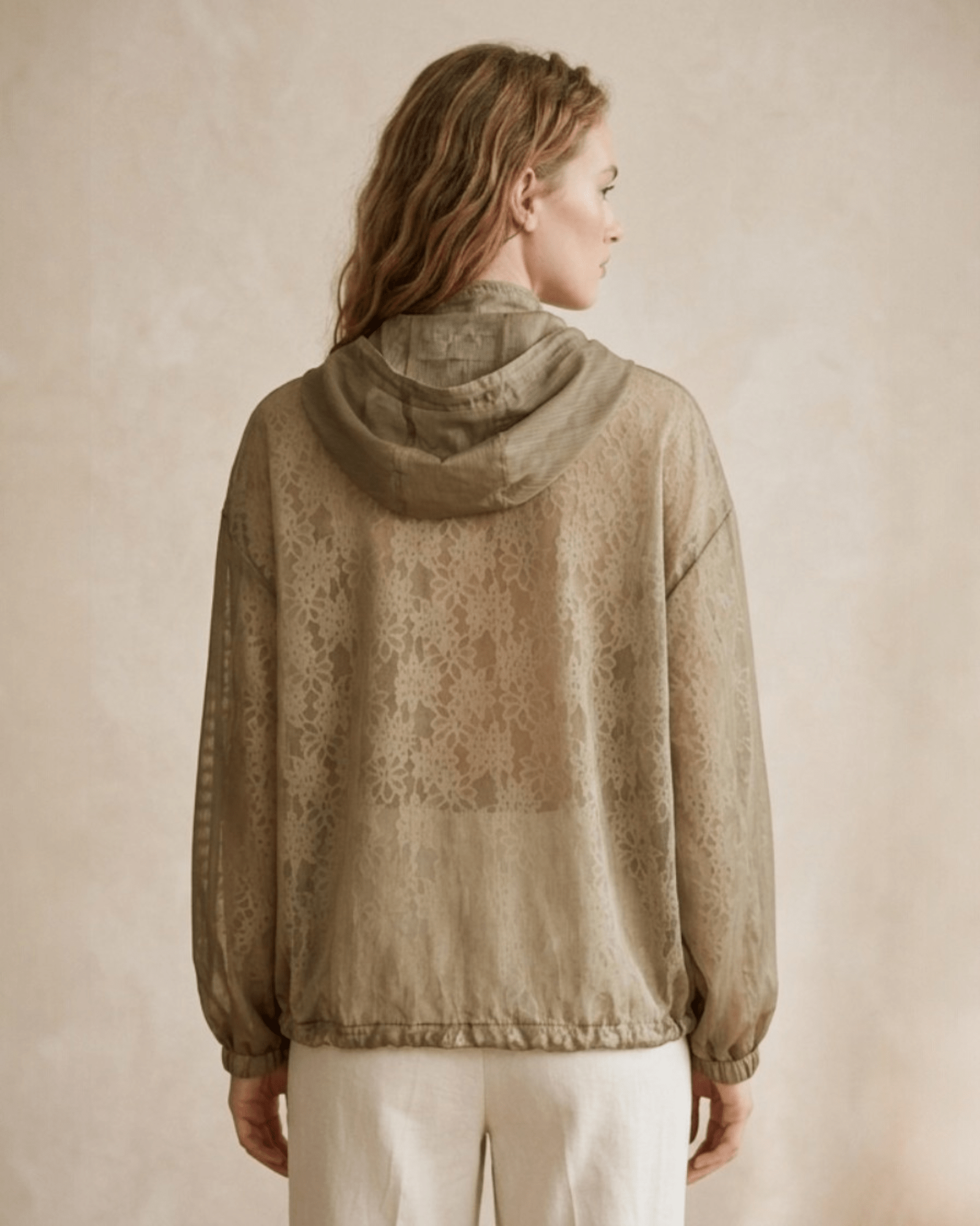 Sheer Lace Zip Jacket - Zilvina