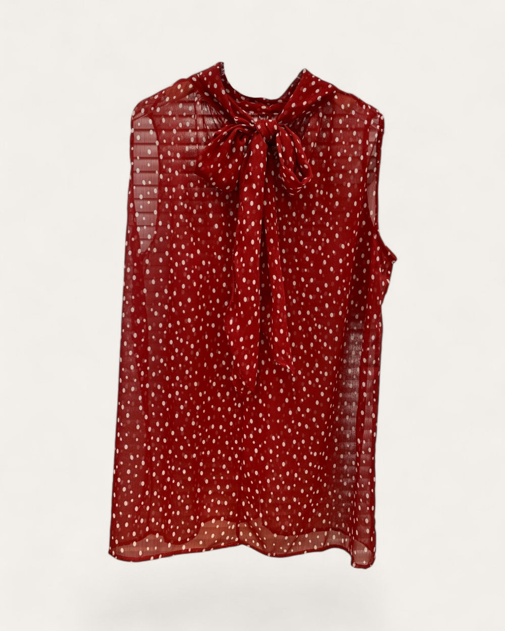 Sleeveless Polka Dot Blouse - Zilvina