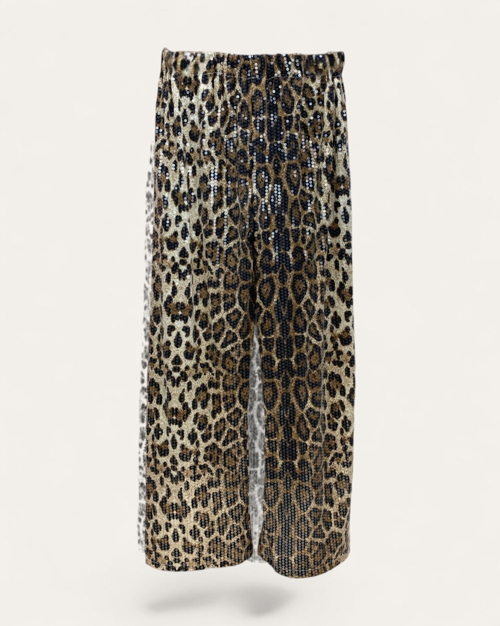 Sparkle Leopard Straight-Leg Pants - Zilvina