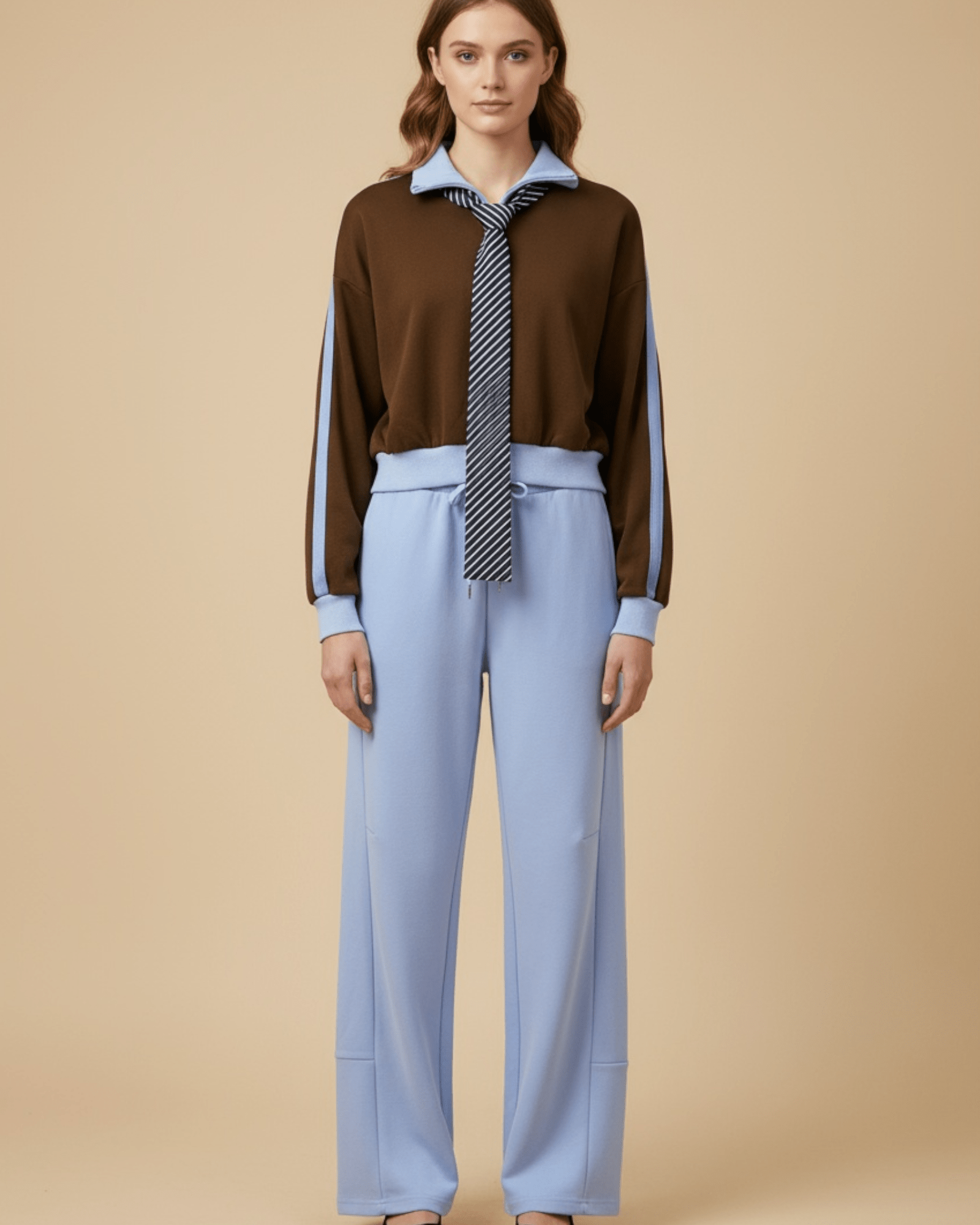 Sporty Contrast Tracksuit - Zilvina