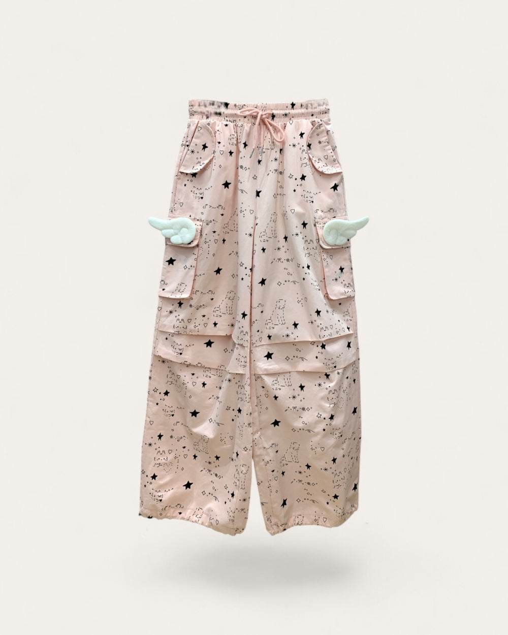 Star Print Utility Cargo Pants - Zilvina