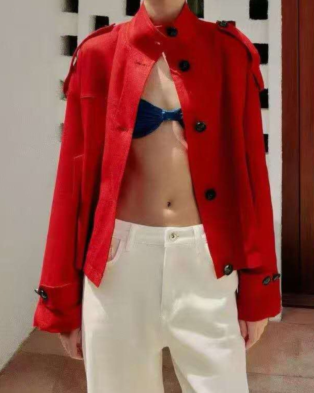 Statement Cropped Trench Jacket - Zilvina