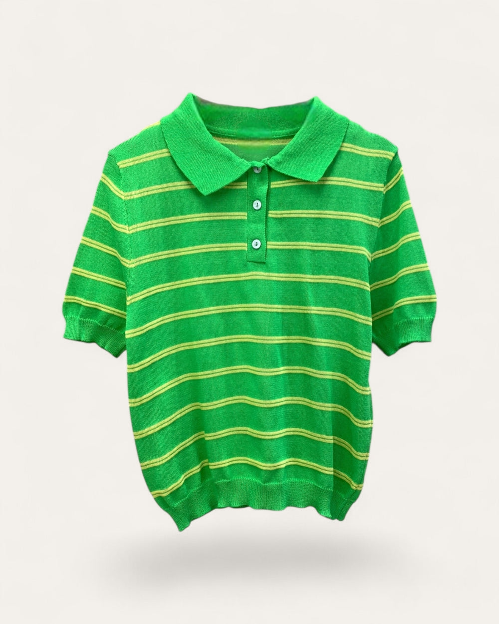 Stripe Polo Knit Sweater - Zilvina