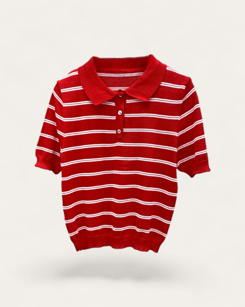 Stripe Polo Knit Sweater - Zilvina