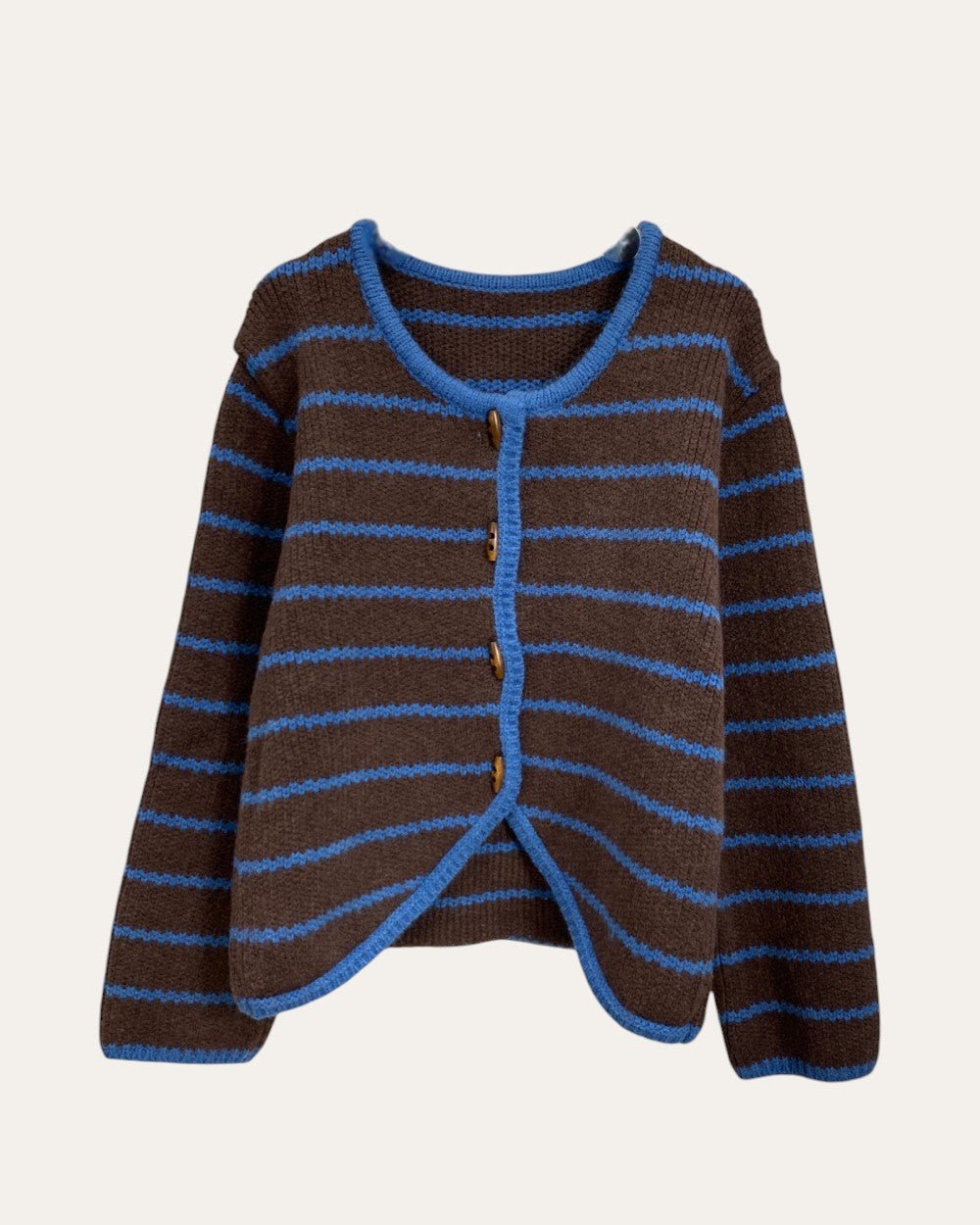 Striped Cropped Cardigan - Zilvina