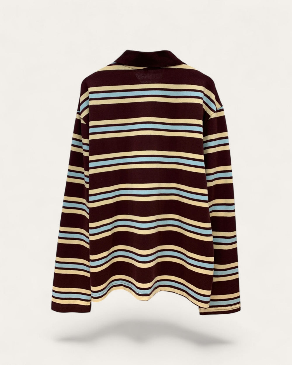 Striped Polo Long Sleeve Top - Zilvina