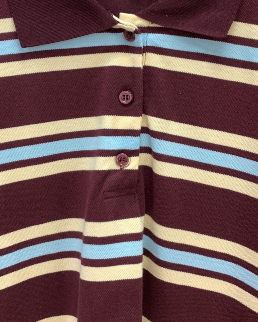 Striped Polo Long Sleeve Top - Zilvina