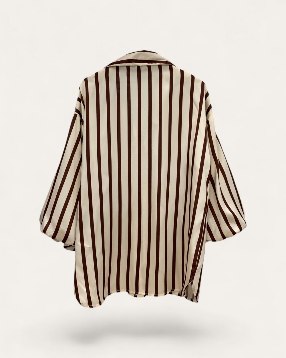 Striped Puff Sleeve Blouse - Zilvina