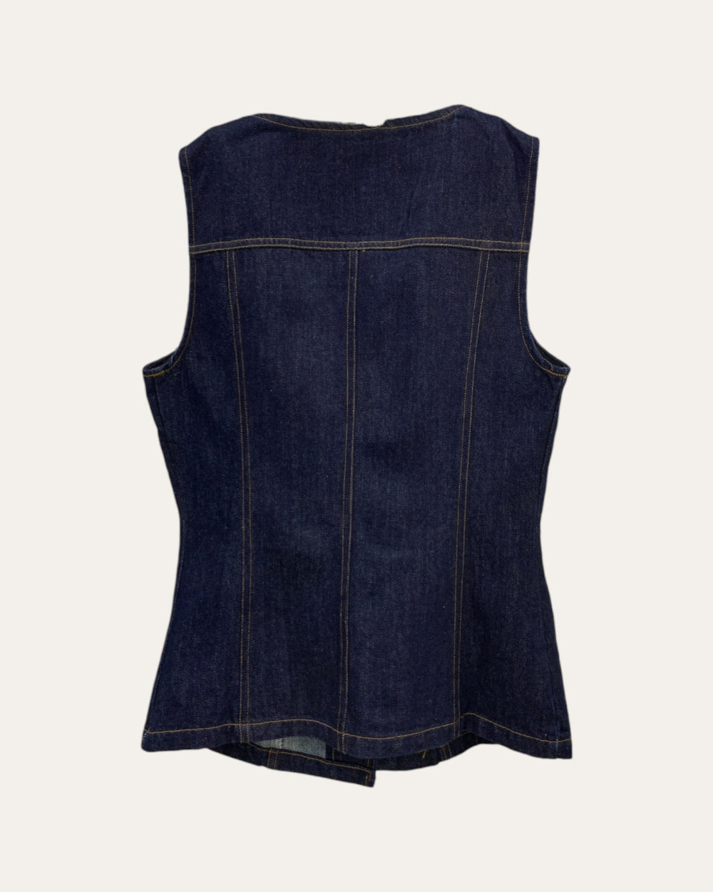 Structured Denim Sleeveless Top - Zilvina