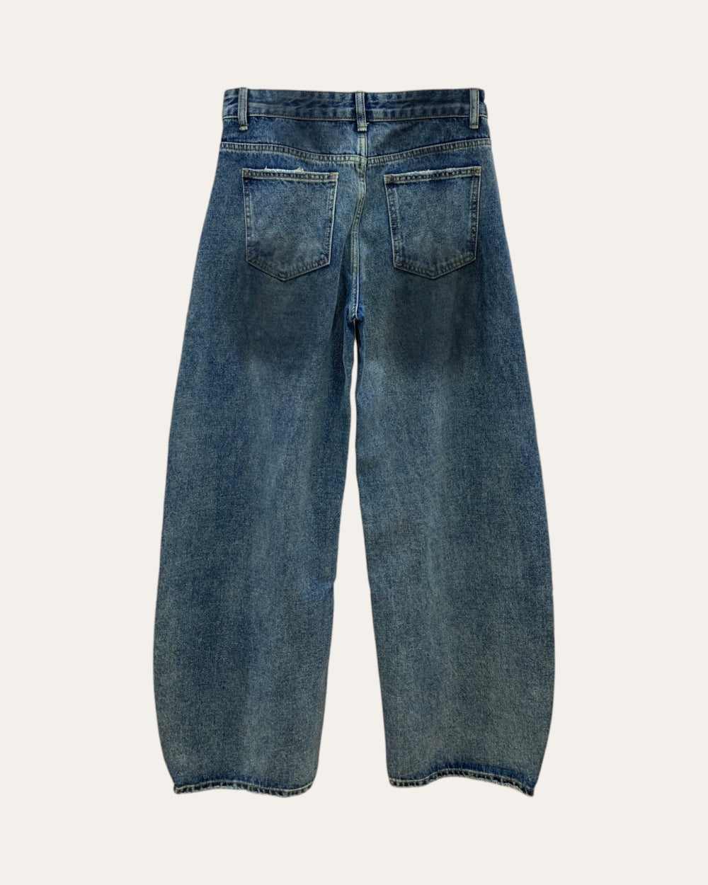 Stud Side Trim Barrel Jeans - Zilvina