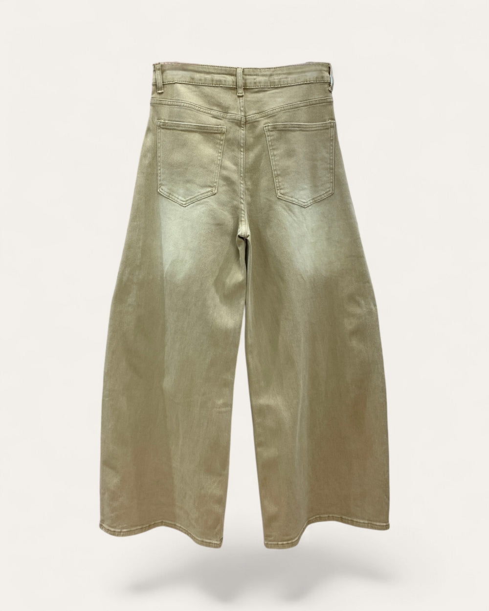 Studded Military Wide Leg Jeans - Zilvina