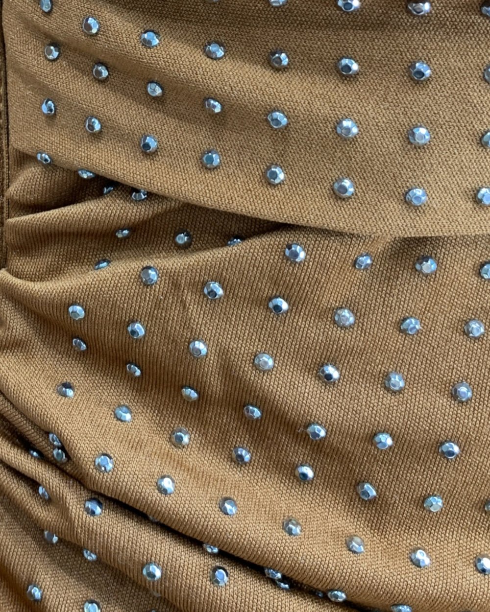 Studded Ruched Bodycon Dress - Zilvina