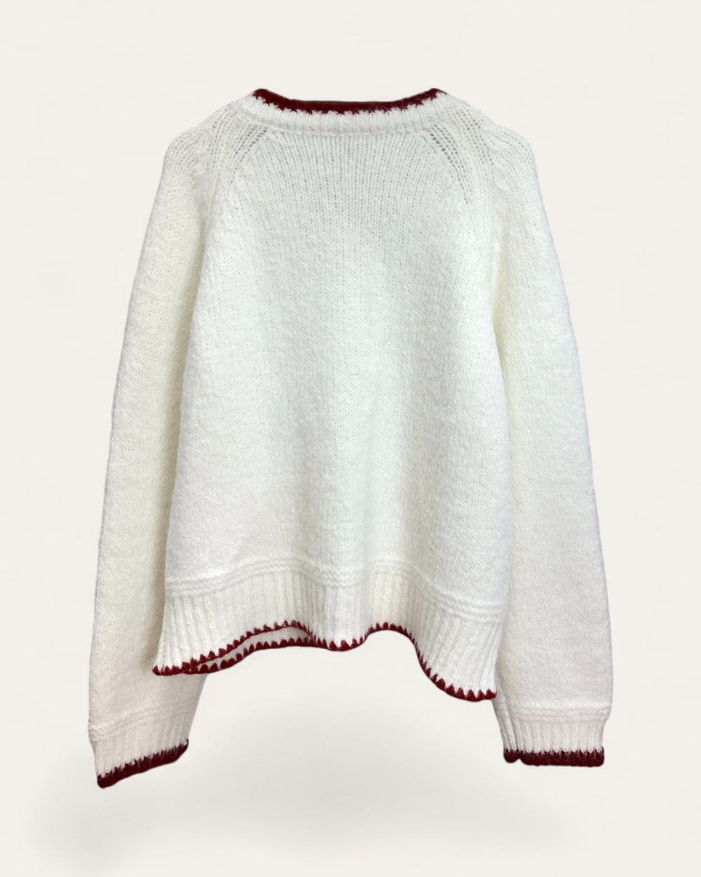 Teddy Embroidery Button Cardigan - Zilvina