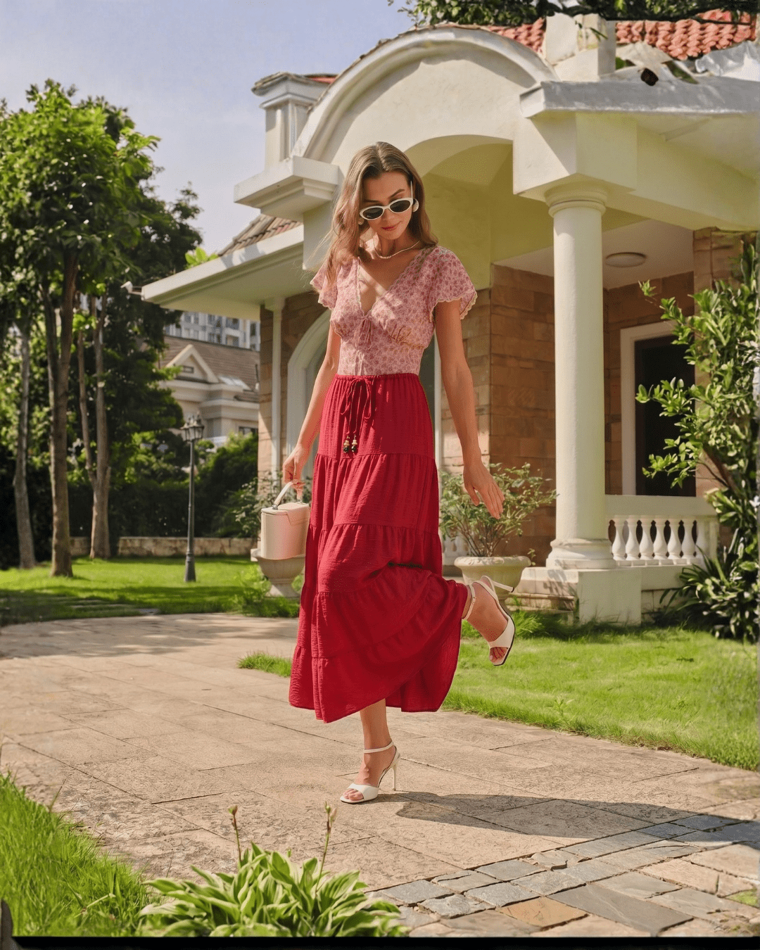 Tiered Boho Maxi Skirt - Zilvina